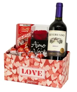 Alternative view of kit Rosa Encantada Vermelha e Box Love