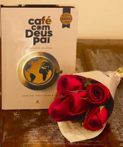 Alternative view of Kit Livro Café com Deus Pai com Partitura com Rosas Vermelhas