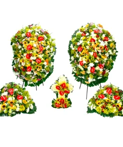 Conjunto de Coroa de Flores Diamante